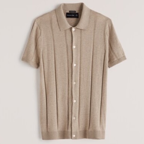 Other - Abercrombie & Fitch Featherweight Button Down Shirt Tan/Brown color Size Medium